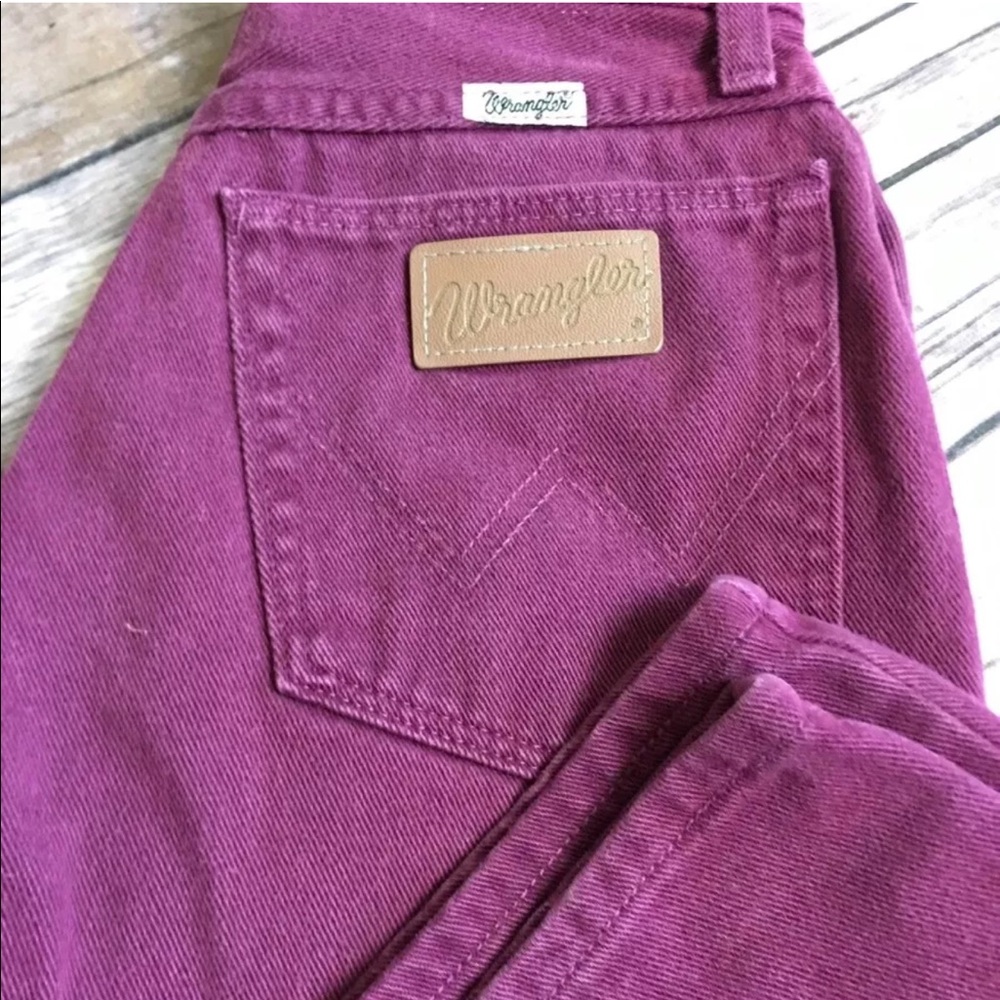 Purple Wrangler Jeans Womens Size 7/8 Vintage High Rise Denim